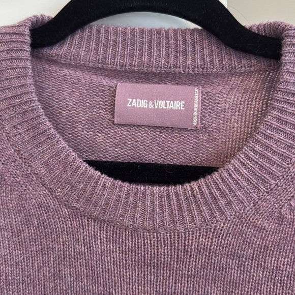 ZADIG & VOLTAIRE Markus flashlights purple and navy small NWOT - Picture 2 of 9